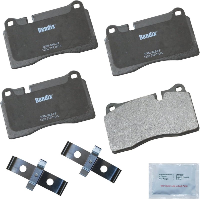 Bendix Priority1 CFM1263 Semi-Metallic Front Brake Pads compatible with Land Rover Range Rover 2009-2006, Range Rover Sport 2009-2006 - Image 1